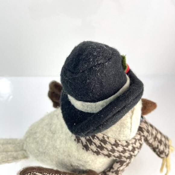 READ Target Spritz Bird 8” Christmas Bird With Top Hat Scarf And Holly Gray - Picture 6 of 10